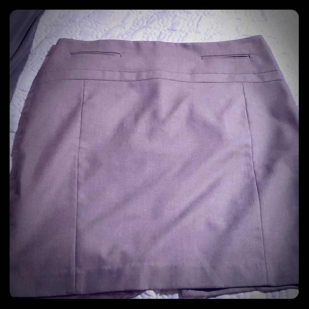 Brown herringbone skirt